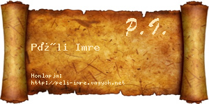 Péli Imre névjegykártya